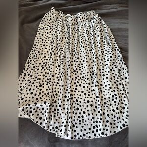SHEIN black and white polka dot maxi skirt. Size XL